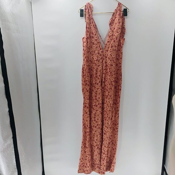 SANDRO Jumpsuit Women's (EU) 42 Sleeveless Linen Blend Floral Print V-Neck on tv - Picture 7 of 14